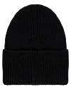 Palm Angels Black women's hat made of wool - brand logo . 100% wool. Country of manufacture: Italy. Care: specialized cleaning - photo 3