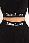 Palm Angels Костюм прогулянковий чорний з брюками клеш - логотип бренду. 37% віскоза, 29% поліамід, 5% метал, 4% кашемір. Країна виробник: Італія. Догляд: спеціалізоване чищення - фото 5