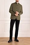 Куртка пиджак мужская зеленая Brunello Cucinelli - 90% нейлон, 10% полиуретан. кнопки. два боковых кармана, один нагрудный. Страна производитель: Италия. Уход: специализированная чистка - фото 2
