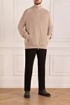 Cardigan for men beige with ribbing Brunello Cucinelli - ribbed. 100% cashmere. Closure: zipper. two side pockets. Country of manufacture: Italy. Care: specialized cleaning - photo 2