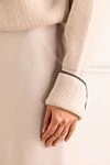 Brunello Cucinelli Beige wool skirt with slit - 100% wool. Country of manufacture: Italy. Care: specialized cleaning - photo 5