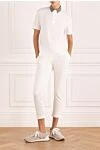 Women's white polo with contrasting collar Brunello Cucinelli - contrast collar. 100% cotton . Closure: buttons. Country of manufacture: Italy. Care: specialized cleaning - photo 2