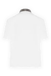 Women's white polo with contrasting collar Brunello Cucinelli - contrast collar. 100% cotton . Closure: buttons. Country of manufacture: Italy. Care: specialized cleaning - photo 6