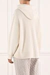 Hoodie for women white with a hood Brunello Cucinelli - ribbed. hood. 100% cotton. Closure: drawstring. Country of manufacture: Italy. Care: specialized cleaning - photo 4