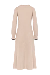 Brunello Cucinelli Платье трикотажное бежевое в рубчик - узор рубчик. 50% хлопок, 50% альпака. Страна производитель: Италия. Уход: специализированная чистка - фото 7