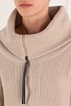 Brunello Cucinelli Кашемировый прогулочный костюм на молнии бежевый женский - 100% кашемир. молния. Страна производитель: Италия. Уход: специализированная чистка - фото 5