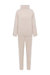 Brunello Cucinelli Cashmere walking suit with high collar beige women's - 100% cashmere. two side pockets. Country of manufacture: Italy. Care: specialized cleaning - photo 1
