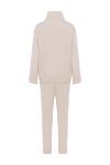 Cashmere walking suit with high collar beige women's Brunello Cucinelli - 100% cashmere. two side pockets. Country of manufacture: Italy. Care: specialized cleaning - photo 6