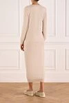 Knitted beige midi dress Brunello Cucinelli - knitted pattern. 60% wool, 10% silk, 30% cashmere. Country of manufacture: Italy. Care: specialized cleaning - photo 4
