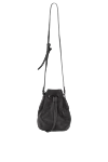 Brunello Cucinelli Women's gray bag made of genuine leather - 100% genuine leather. Strap: adjustable strap. Closure: drawstring. Country of manufacture: Italy. Care: specialized cleaning - photo 1