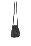 Brunello Cucinelli Women's gray bag made of genuine leather - 100% genuine leather. Strap: adjustable strap. Closure: drawstring. Country of manufacture: Italy. Care: specialized cleaning - photo 3