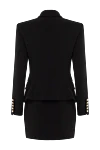 Balmain Women's costume with skirt and jacket black - branded button. 100% viscose. Closure: button. Country of manufacture: Italy. Care: specialized cleaning - photo 7