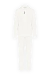 Brunello Cucinelli Women's white cotton tracksuit with a hood - hood. 98% cotton, 2% elastane. Closure: zipper. Country of manufacture: Italy. Care: specialized cleaning - photo 1