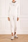 Women's white cotton tracksuit with a hood Brunello Cucinelli - hood. 98% cotton, 2% elastane. Closure: zipper. Country of manufacture: Italy. Care: specialized cleaning - photo 2