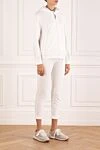 Brunello Cucinelli Women's white cotton tracksuit with a hood - hood. 98% cotton, 2% elastane. Closure: zipper. Country of manufacture: Italy. Care: specialized cleaning - photo 3