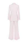 Women's pink suit with wide trousers P.A.R.O.S.H. - 72% viscose, 28% linen. Closure: buttons. two side pockets, one chest pocket. Country of manufacture: Italy. Care: specialized cleaning - photo 6