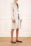 Brunello Cucinelli Костюм із шортами сірий з бавовни та льону. - 80% бавовна, 20% льон. гудзик. дві бічні кишені, одна нагрудна кишеня. Країна виробник: Італія. Догляд: спеціалізоване чищення - фото 3
