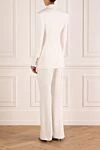 Summer suit with trousers for women white Balmain - branded buttons. 97% viscose, 3% elastane. Closure: buttons. two side pockets, one chest pocket. Country of manufacture: Italy. Care: specialized cleaning - photo 4