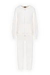 Loro Piana White cashmere walking suit with a hood - perforation pattern. hood. 100% cashmere. zipper, drawstring. two side pockets. Country of manufacture: Italy. Care: specialized cleaning - photo 1