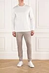 Cotton Jersey Crewneck Sweatshirt White Men's Brunello Cucinelli - 100% cotton. Country of manufacture: Italy. Care: specialized cleaning - photo 2