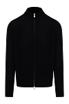 Brunello Cucinelli Кардиган черный из шерсти и кашемира - 70% кашемир, 30% шелк. молния. Страна производитель: Италия. Уход: специализированная чистка - фото 1
