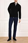 Кардиган черный из шерсти и кашемира Brunello Cucinelli - 70% кашемир, 30% шелк. молния. Страна производитель: Италия. Уход: специализированная чистка - фото 2