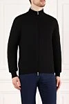 Brunello Cucinelli Кардиган черный из шерсти и кашемира - 70% кашемир, 30% шелк. молния. Страна производитель: Италия. Уход: специализированная чистка - фото 3