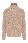 Brunello Cucinelli Кардиган чоловічий бежевий теплий - 29% альпаку, 23% бавовна, 20% поліамід, 13% вовна. блискавка. Країна виробник: Італія. Догляд: спеціалізоване чищення - фото 1