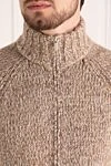 Brunello Cucinelli Кардиган чоловічий бежевий теплий - 29% альпаку, 23% бавовна, 20% поліамід, 13% вовна. блискавка. Країна виробник: Італія. Догляд: спеціалізоване чищення - фото 5