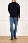 Чоловічі джинси Stonewash зі складками на колінах сині Brunello Cucinelli - Stonewash. 100% бавовна. блискавка, гудзик. дві бічні кишені, дві задні. Країна виробник: Італія. Догляд: спеціалізоване чищення - фото 2