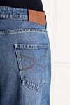 Brunello Cucinelli Чоловічі джинси Stonewash зі складками на колінах сині - Stonewash. 100% бавовна. блискавка, гудзик. дві бічні кишені, дві задні. Країна виробник: Італія. Догляд: спеціалізоване чищення - фото 5