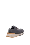 Men's gray wool sneakers Brunello Cucinelli - logo on the heel. 100% wool. Closure: laces. Country of manufacture: Italy. Care: specialized cleaning - photo 4