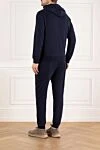 Men's blue striped walking suit with hood Brunello Cucinelli - stripe pattern. hood. 87% cotton, 8% cashmere, 5% silk. Closure: zipper. Country of manufacture: Italy. Care: specialized cleaning - photo 4