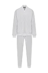 Brunello Cucinelli Gray men's tracksuit with zipper - 87% cotton, 8% cashmere, 5% silk. Closure: zipper. Country of manufacture: Italy. Care: specialized cleaning - photo 1