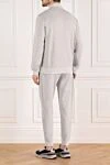 Gray men's tracksuit with zipper Brunello Cucinelli - 87% cotton, 8% cashmere, 5% silk. Closure: zipper. Country of manufacture: Italy. Care: specialized cleaning - photo 4
