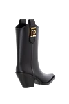 Women's black rubber ankle boots with logo Balmain - brand logo. 100% genuine leather. Country of manufacture: Italy. Care: specialized cleaning - photo 4