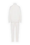 Soft sports suit with a high collar white women's Brunello Cucinelli - Decor embroidery brand logo. 60% wool, 30% cashmere, 10% silk. Country of manufacture: Italy. Care: specialized cleaning - photo 6