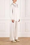 Max&Moi Lightweight silk suit with trousers for women white - 95% silk, 5% elastane. Closure: buttons. Country of manufacture: Italy. Care: specialized cleaning - photo 3