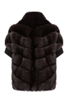 Fabio Gavazzi Women's sable brown fur coat - 100% sable fur. short sleeves. Closure: zipper. Country of manufacture: Italy. Care: specialized cleaning - photo 7