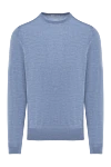 Casheart Blue men's jumper made of wool - 100% wool. Country of manufacture: Italy. Care: specialized cleaning - photo 1