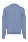 Blue men's jumper made of wool Casheart - 100% wool. Country of manufacture: Italy. Care: specialized cleaning - photo 6