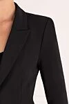 Fleur de Paris Jacket for women black - 95% polyester, 5% elastane. Closure: button. two side pockets. Country of manufacture: Italy. Care: specialized cleaning - photo 5