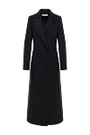 Fleur de Paris Women's long black coat - 52% acrylic, 42% polyester, 6% wool. Closure: buttons. two side pockets. Country of manufacture: Italy. Care: specialized cleaning - photo 1