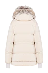 Women's Rubina down jacket white with fur trim Moorer - fur collar. adjustable hood. 100% polyamide. Closure: zipper, buttons. two pockets . Insulation: down filling. Country of manufacture: Italy. Care: specialized cleaning - photo 6