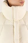 Fleur de Paris Women's white vest with high collar - 100% polyester. Closure: zipper. two side pockets. Country of manufacture: Italy. Care: specialized cleaning - photo 5