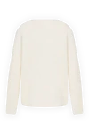 White cashmere jumper for women Fleur de Paris - 96% cashmere, 4% viscose. Country of manufacture: Italy. Care: specialized cleaning - photo 6