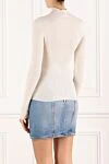 Women's white woolen jumper Fleur de Paris - 100% wool. Country of manufacture: Italy. Care: specialized cleaning - photo 4