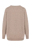 Brown cashmere V-neck jumper Fleur de Paris - 95% cashmere, 5% viscose. Country of manufacture: Italy. Care: specialized cleaning - photo 6