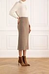 Fleur de Paris Midi skirt - Country of manufacture: Italy. Care: specialized cleaning - photo 3