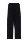 Fleur de Paris Women's wide black pants - 51% polyester, 39% modal, 10% spandex. Closure: elastic. two front pockets. Country of manufacture: Italy. Care: specialized cleaning - photo 1